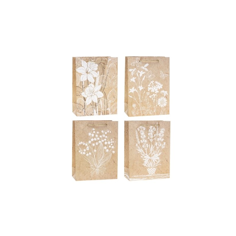 Kinkekott valgete lillede mix naturaalsel taustal (TK-2314) A3