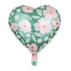 Foolium õhupall lilleline süda 45cm