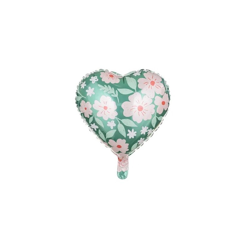 Foolium õhupall lilleline süda 45cm