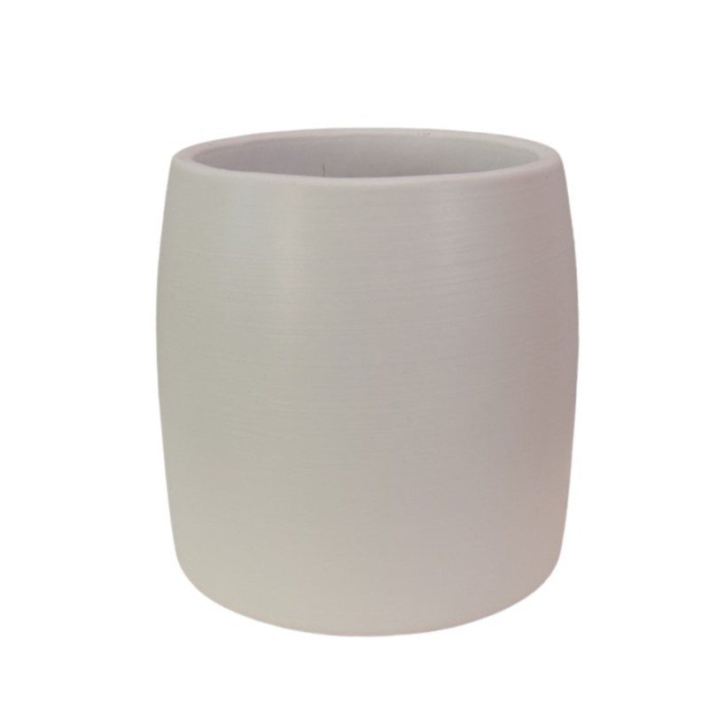 Ker.pott Garnett 13*13cm valge, matt