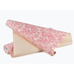 Kimbupaber laineline 50cm*10m roosad lilled (131317- 040A15)