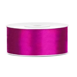 Atlaspael satiin 25mm*25m fuksia
