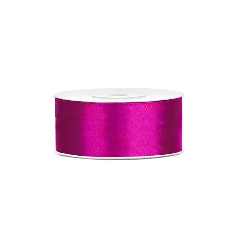 Atlaspael satiin 25mm*25m fuksia