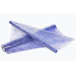 Fooliumrull 50cm*10m läbipaistev sinine lillemuster (090000)