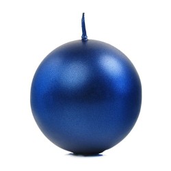 Küünal ümmargune 8cm, metallik sinine (6tk/pk)