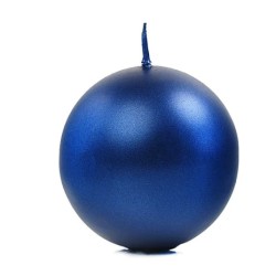 Küünal ümmargune 6cm, metallik sinine (10tk/pk)