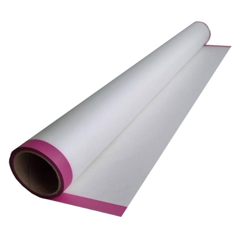 Fooliumrull 50cm*9m piimjas tumeroosa äärega (37)