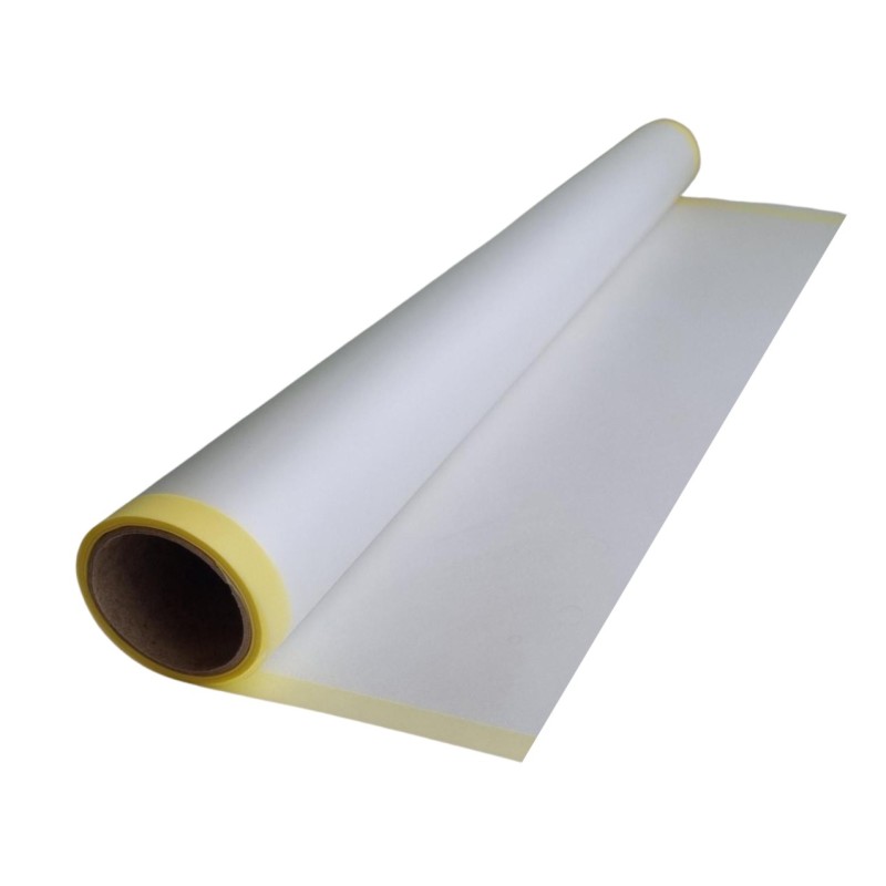 Fooliumrull 50cm*9m piimjas kollase äärega (23)