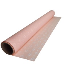 Fooliumrull 50cm*9m roosa lilledega