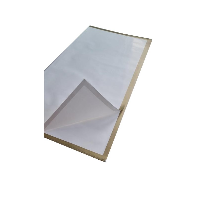 Fooliumlehed 60cm*60cm valge kuldse äärega (01)