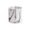 Ker.pott \"Marble\" 10,5cm must/valge