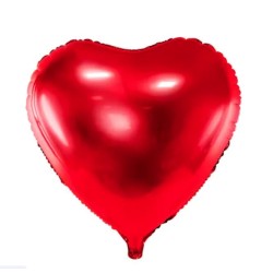 Foil Balloon Heart, 45cm, red