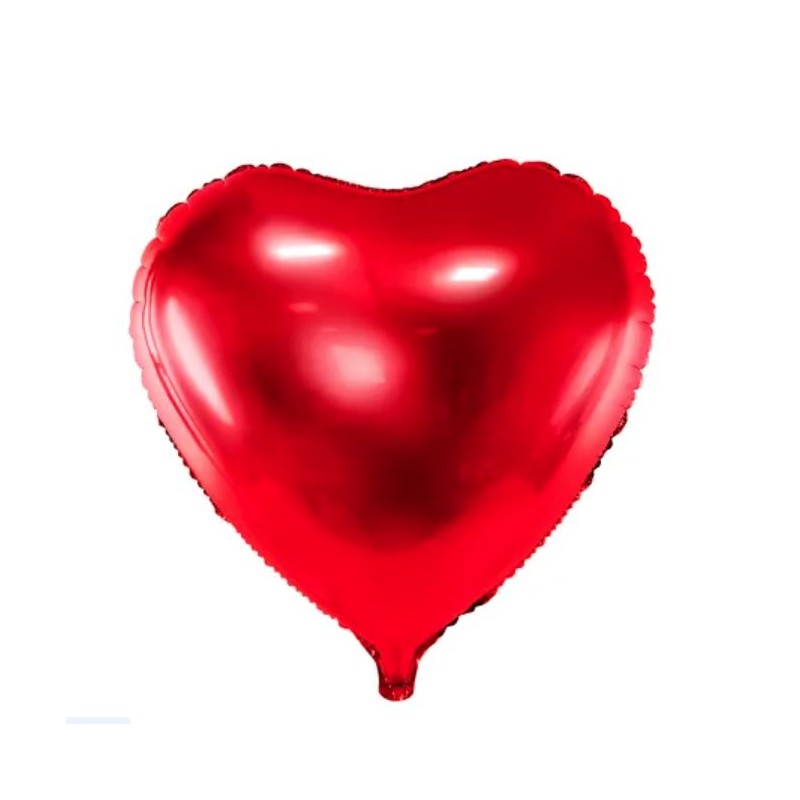 Foil Balloon Heart, 45cm, red