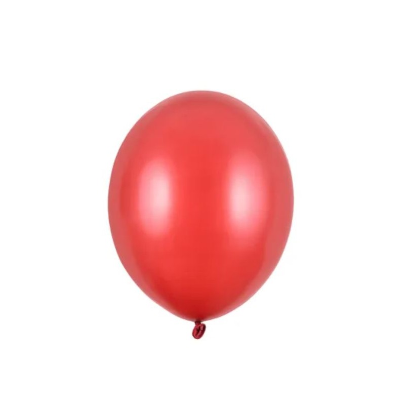 Strong Balloons 30cm, Metallic Poppy Red