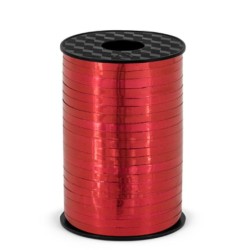 Plastic ribbon, red, 5mm/225m